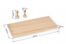 Solid Oak Base + 2 Brass Cast Iron Brackets thumbnail