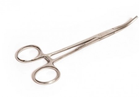EX55530 140 mm curved precision tweezers with lock