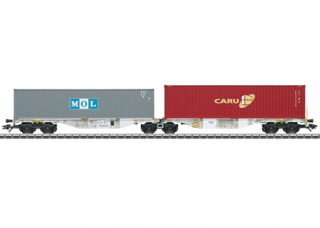 Gauge H0 - Article No. 47811 Type Sggrss 80 Double Container Transport Car