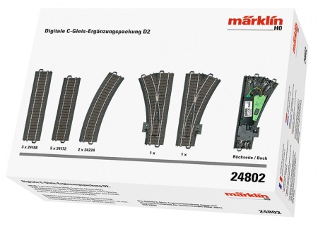 Gauge H0 - Article No. 24802 Digital C Track D2 Extension Set.