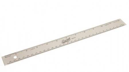 EX55775 30 cm (12”) metal conversion ruler