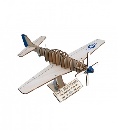 Wooden Model Fighter: North American P-51 Mustang 1/48